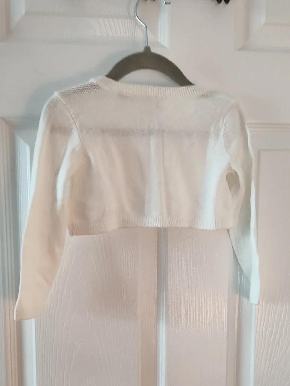 The Children's Place White Cropped Button Cardigan